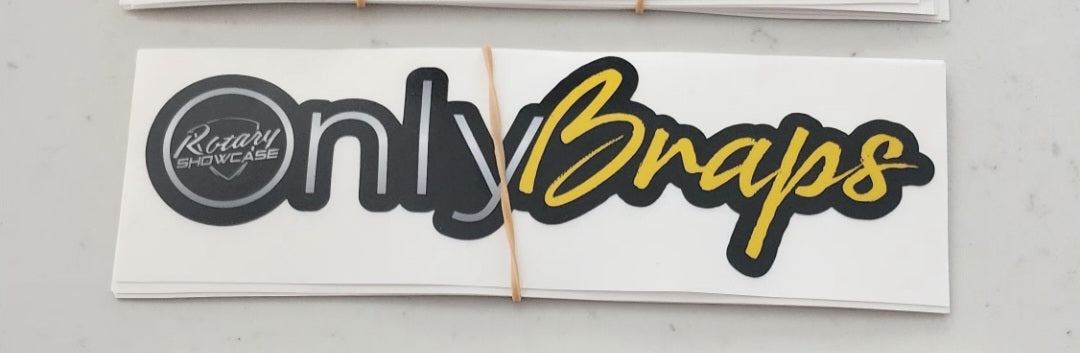 OnlyBraps decals Rotary Showcase (each one) pick the color .