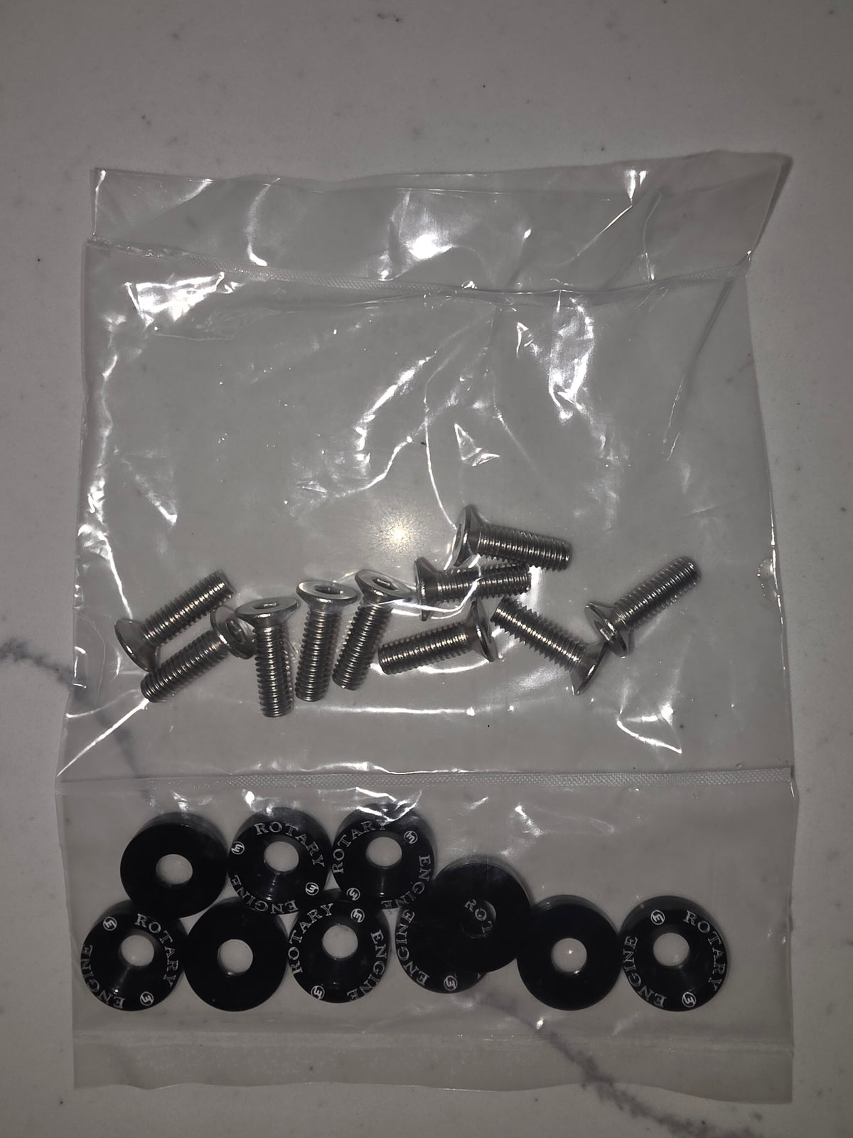 FENDER WASHER Rotary Engine (10 pcs) BLACK