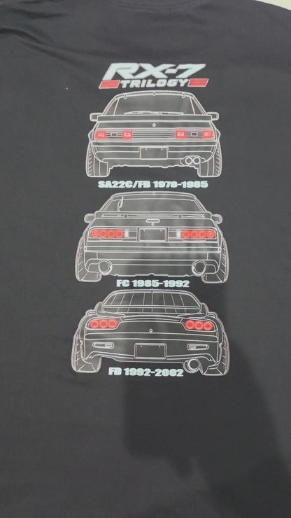 MAZDA RX7 TRILOGY T SHIRTS