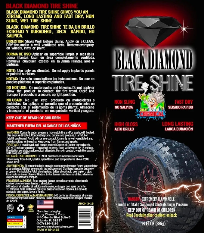 Black Diamond TIRE SHINE 14oz